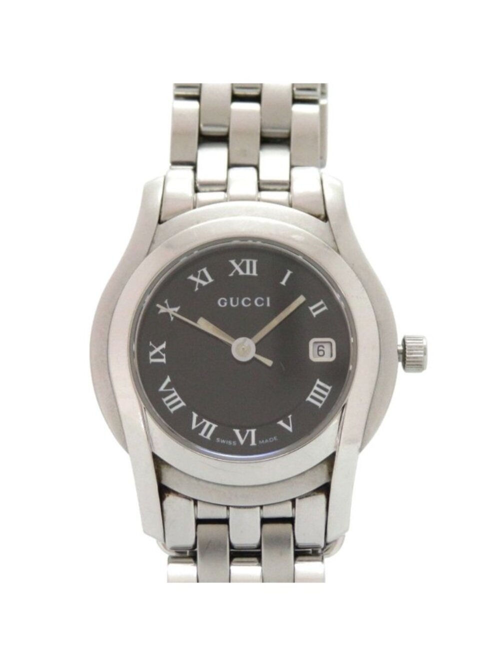 Gucci SS Black Quartz Watch Dial